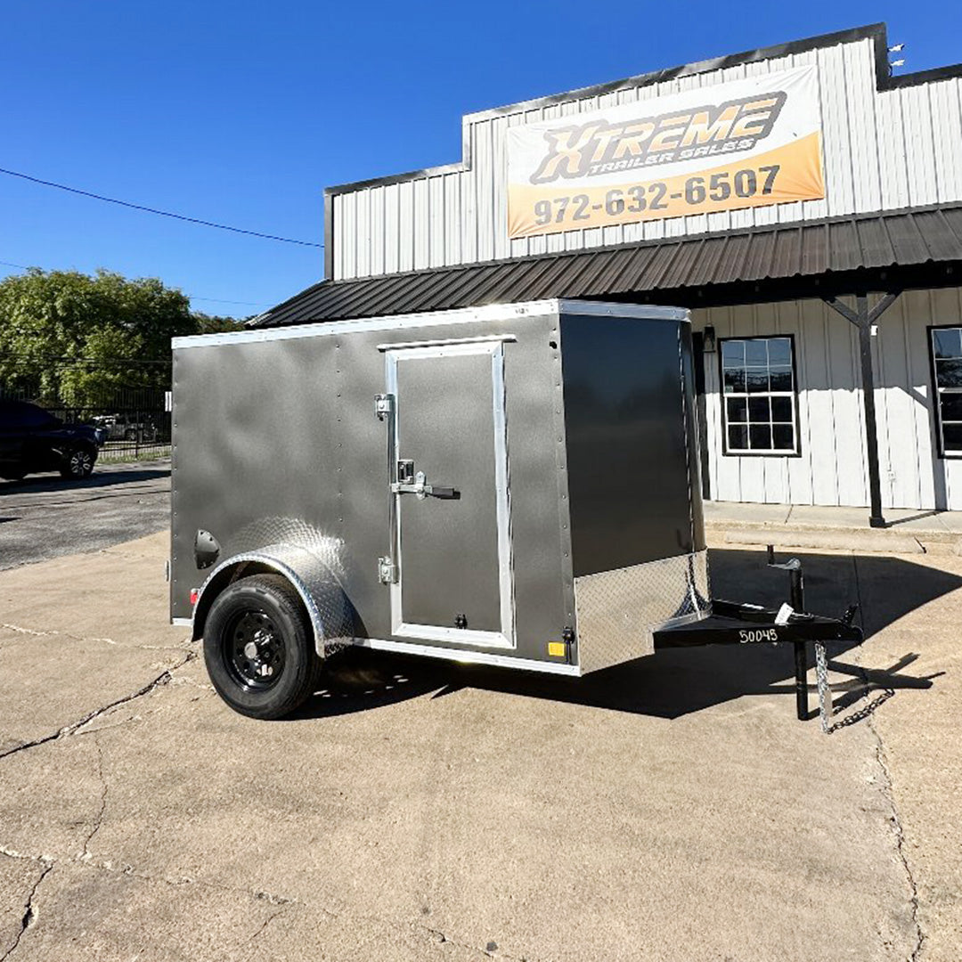 5X8 SINGLE AXLE BARN DOORS CONTINENTAL CARGO / ENCLOSED TRAILER