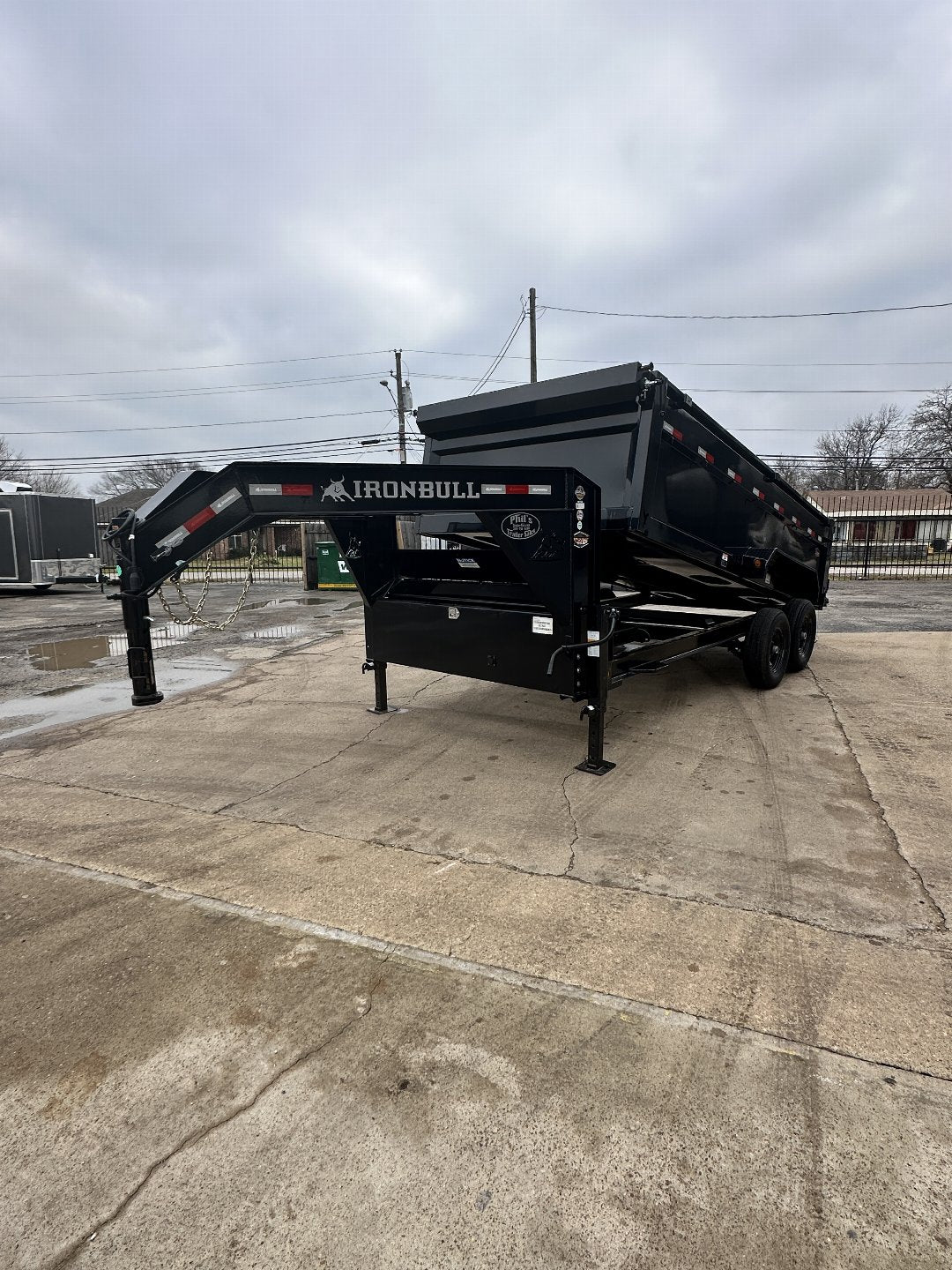 83X16 IRONBULL GOOSENECK DUMP TRAILER 3 FT. WALLS