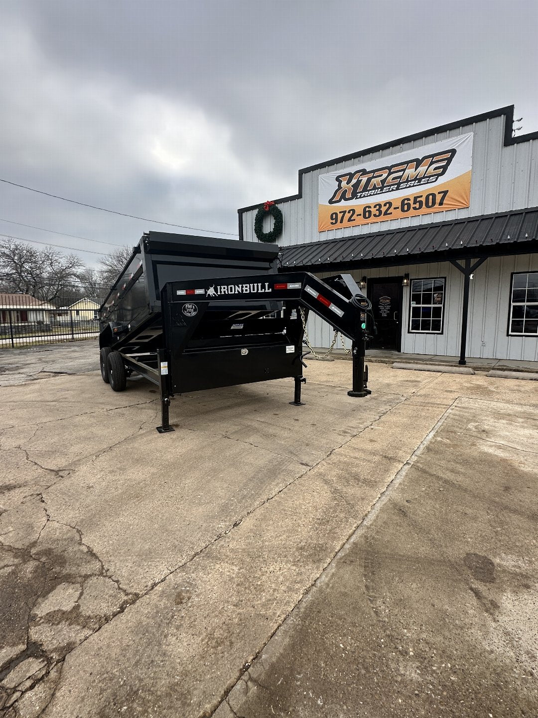 83X16 IRONBULL GOOSENECK DUMP TRAILER 3 FT. WALLS