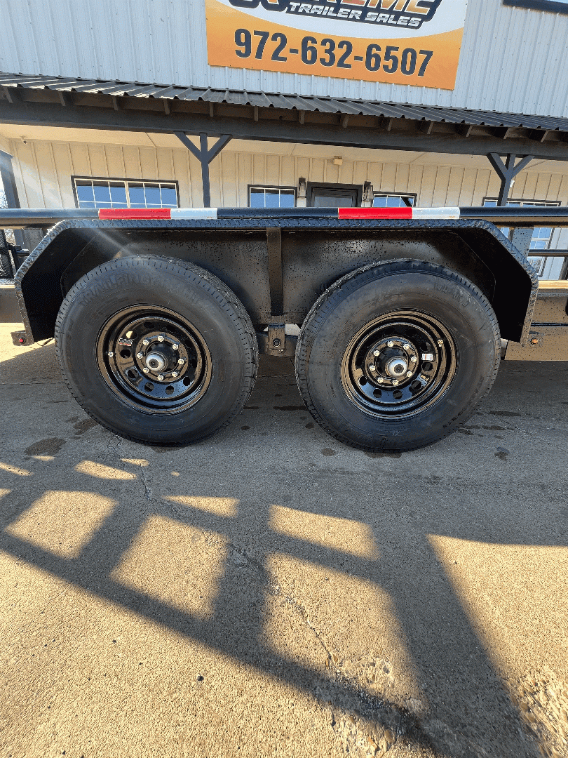 83X24 STANLEY UTILITY TRAILER W/ STAND UP RAMPS 14K