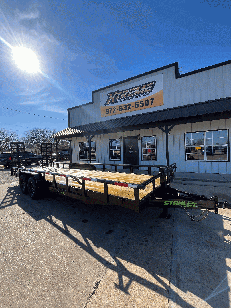 83X24 STANLEY UTILITY TRAILER W/ STAND UP RAMPS 14K