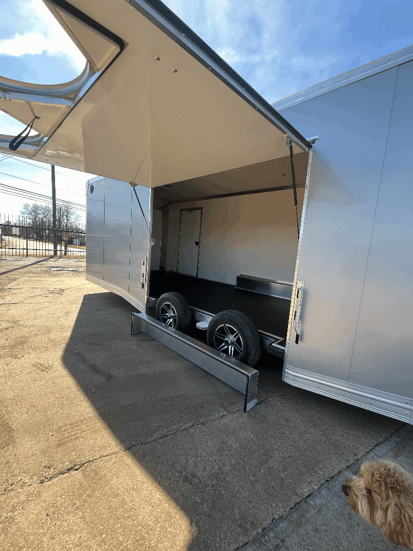 8.5X24 ALL ALUMINUM CAR HAULER SIDE ESCAPE RACE TRAILER