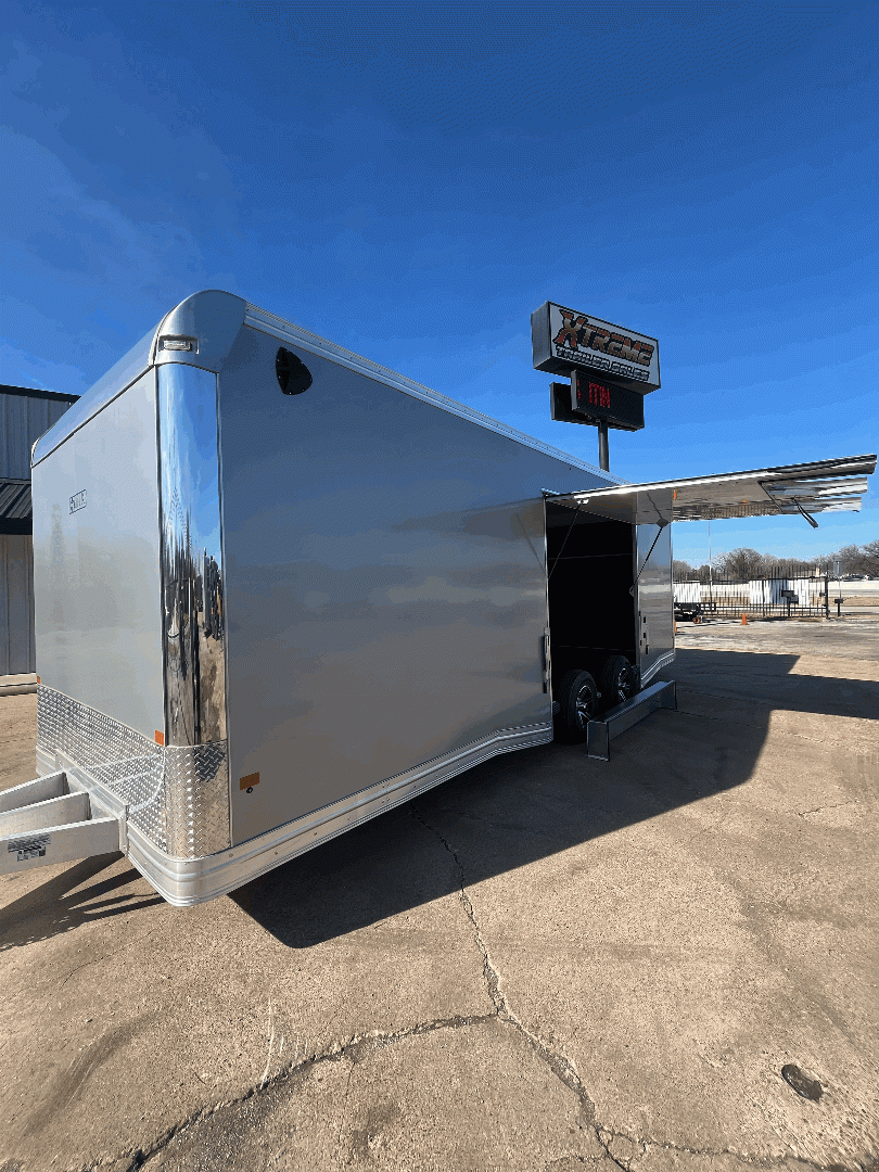 8.5X24 ALL ALUMINUM CAR HAULER SIDE ESCAPE RACE TRAILER