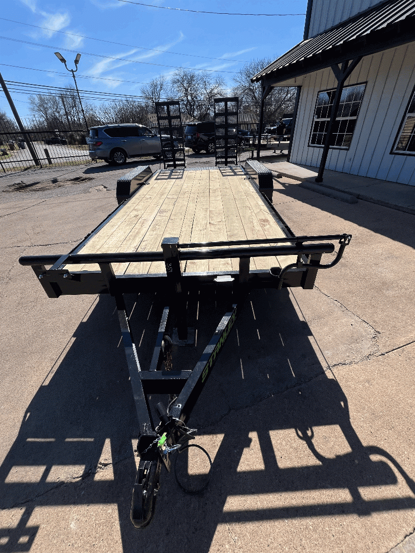 83X18 STANLEY UTILITY TRAILER W/ STAND UP RAMPS