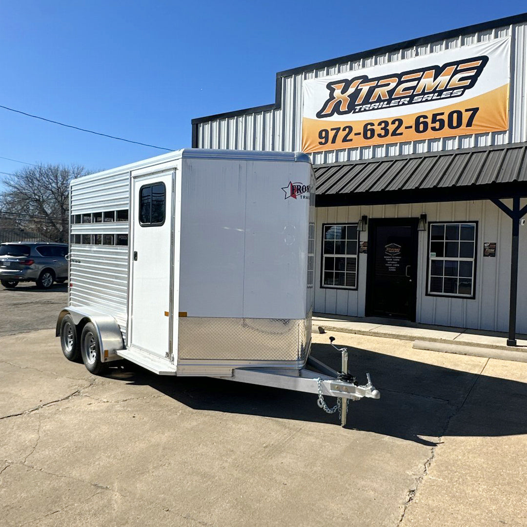 FRONTIER TRAILERS 2 HORSE SLANT ALUMINUM HORSE TRAILER