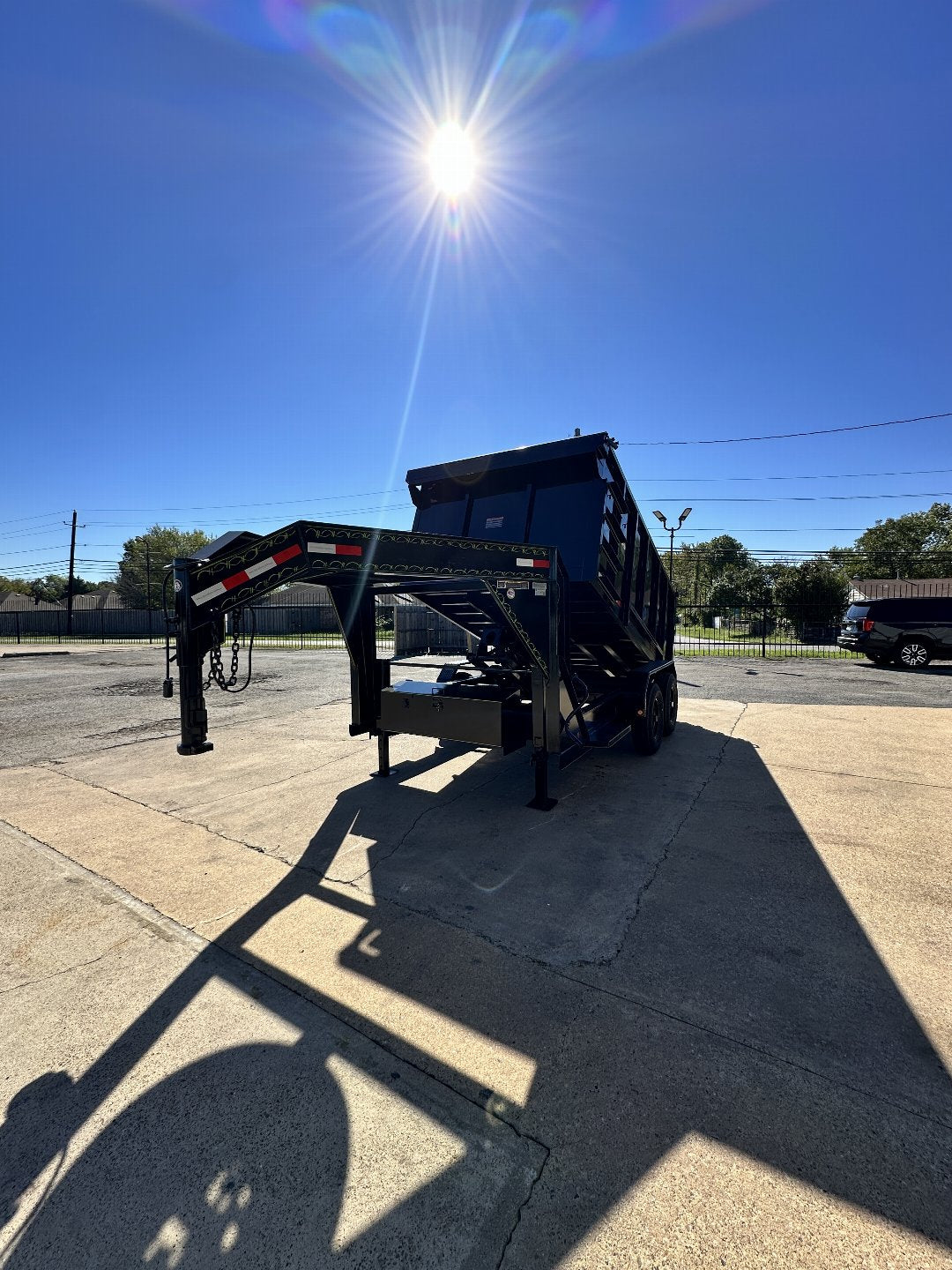 83X12 GOOSENECK DUMP TRAILER 4FT. WALLS