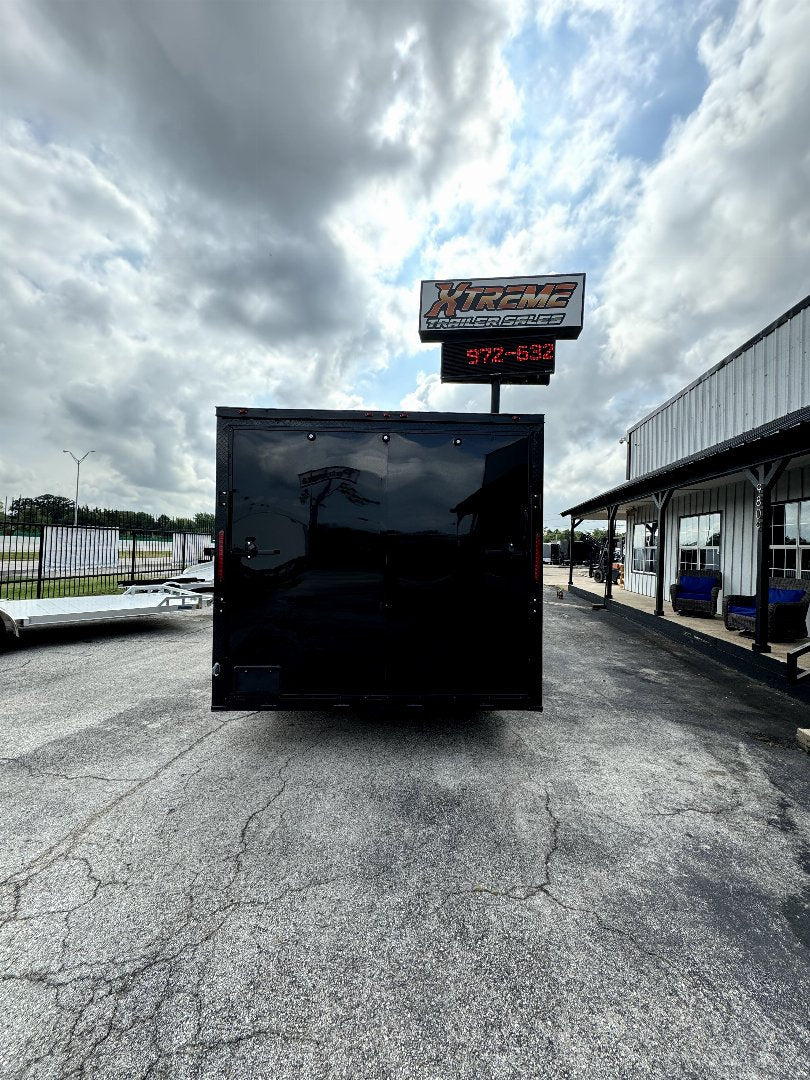 2025 8.5x20 BLACK OUT Cargo Enclosed Trailer ALUMINUM WHEELS