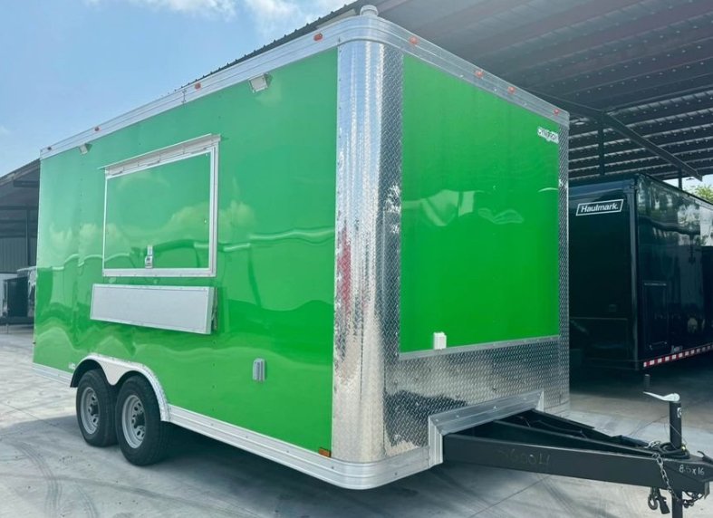 2024 8.5x16 Concession trailer with Hood Vent Concession