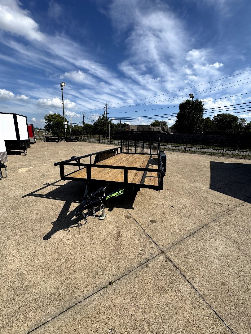 83X16 Tandem Axle Round Tubing Stanley Utility Trailer