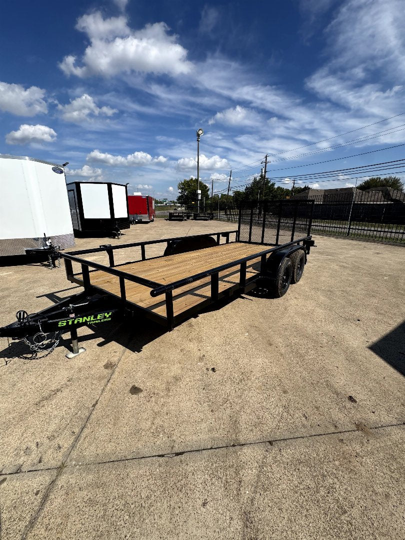 83X16 Tandem Axle Round Tubing Stanley Utility Trailer