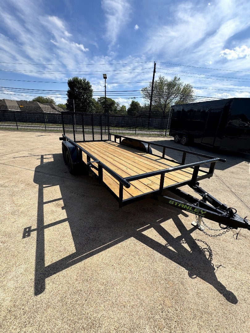 83X16 Tandem Axle Round Tubing Stanley Utility Trailer