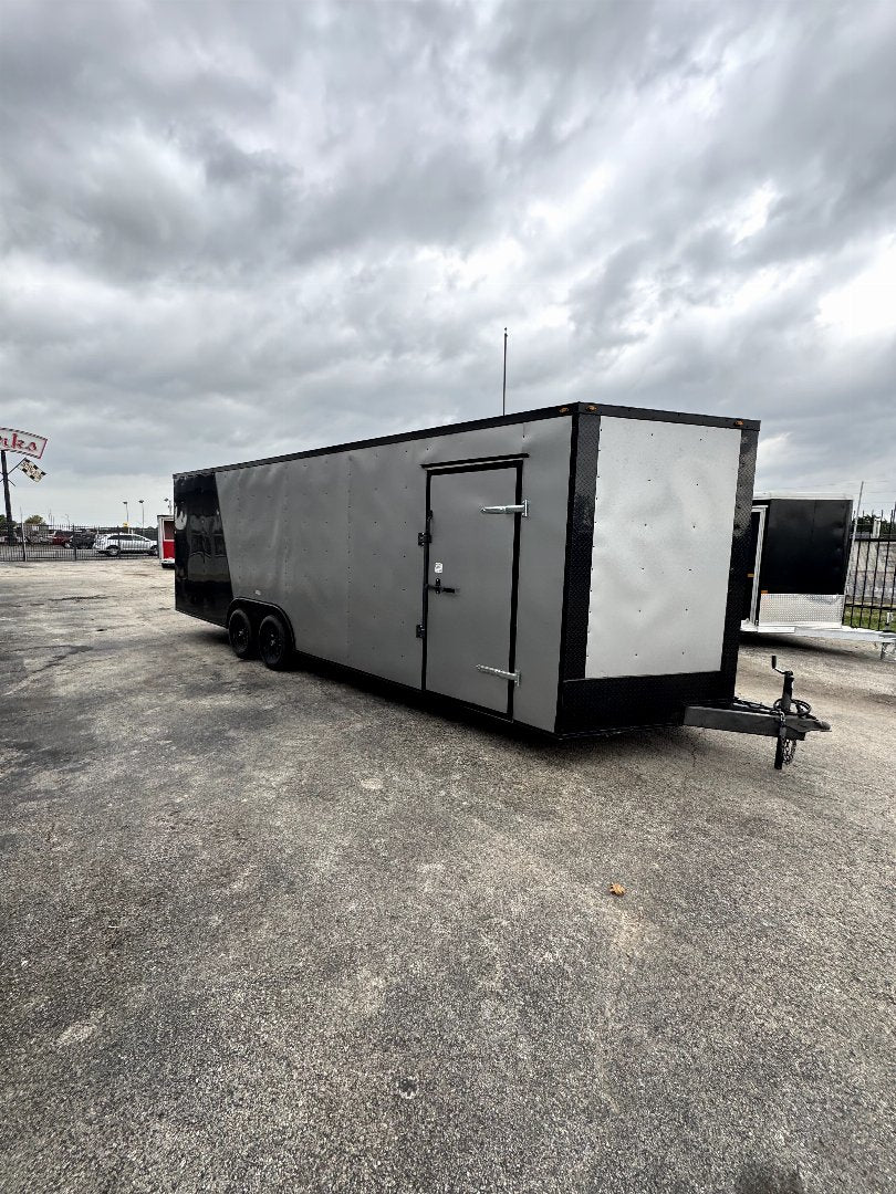 2022 Used 85x24 Charcoal Tandem Enclosed Trailer