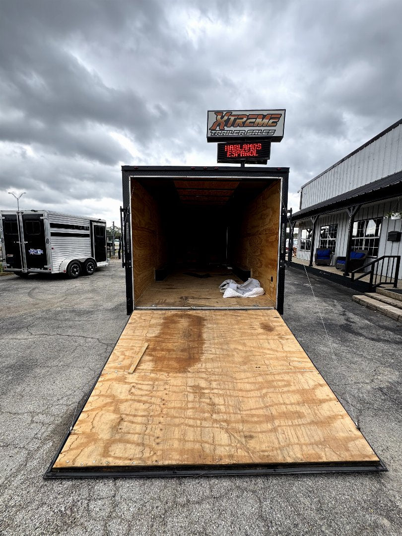 2022 Used 85x24 Charcoal Tandem Enclosed Trailer