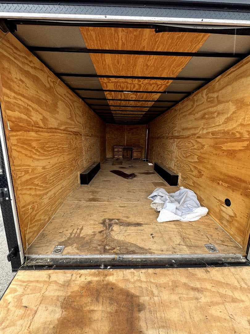 2022 Used 85x24 Charcoal Tandem Enclosed Trailer