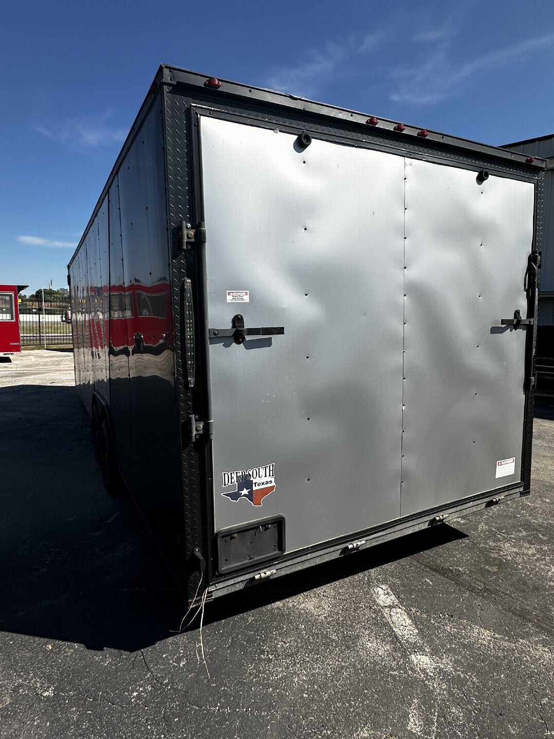 2022 Used 85x24 Charcoal Tandem Enclosed Trailer