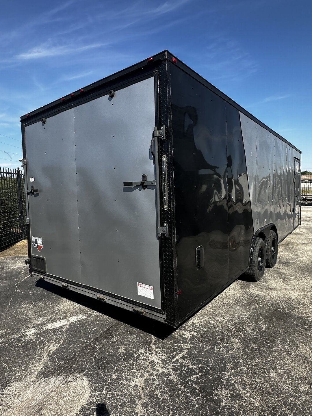 2022 Used 85x24 Charcoal Tandem Enclosed Trailer