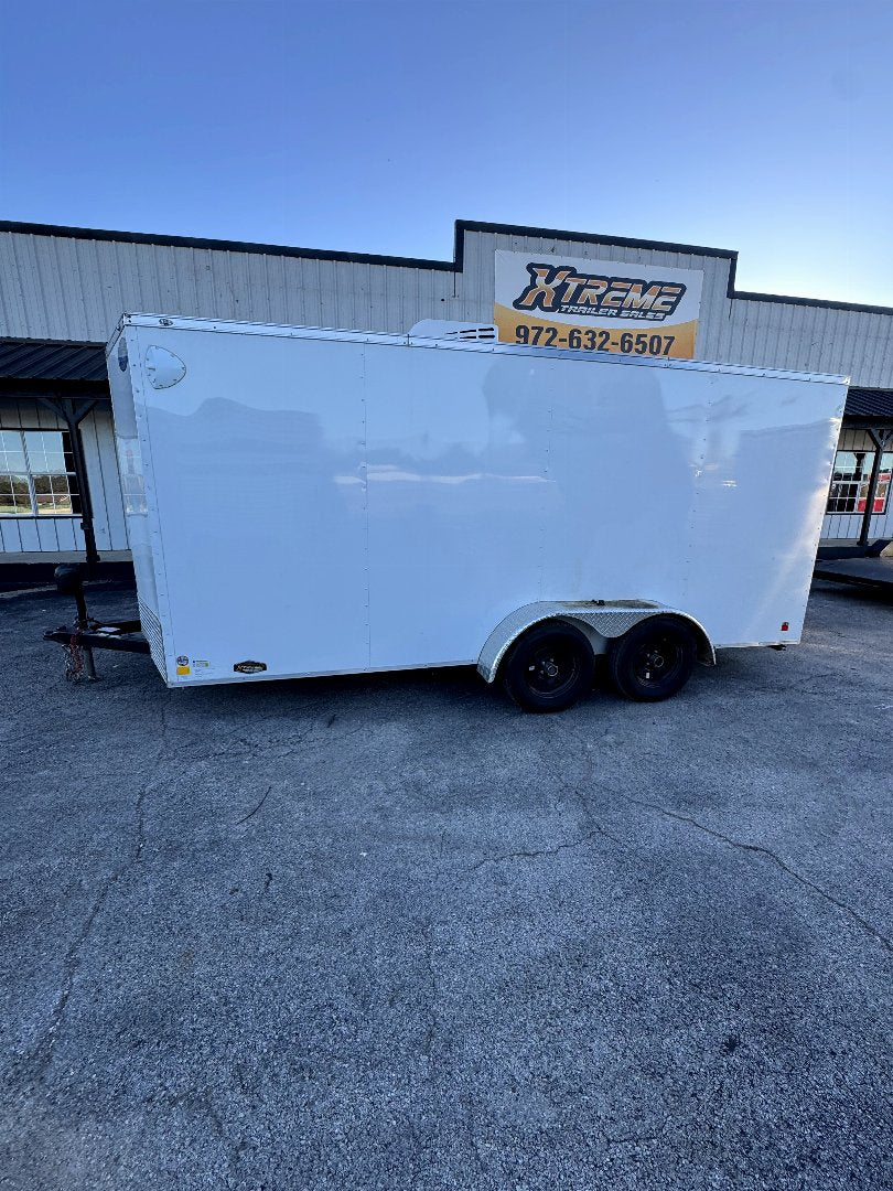 2024 Used 7x16 White Continental Cargo Cargo / Enclosed Trailer