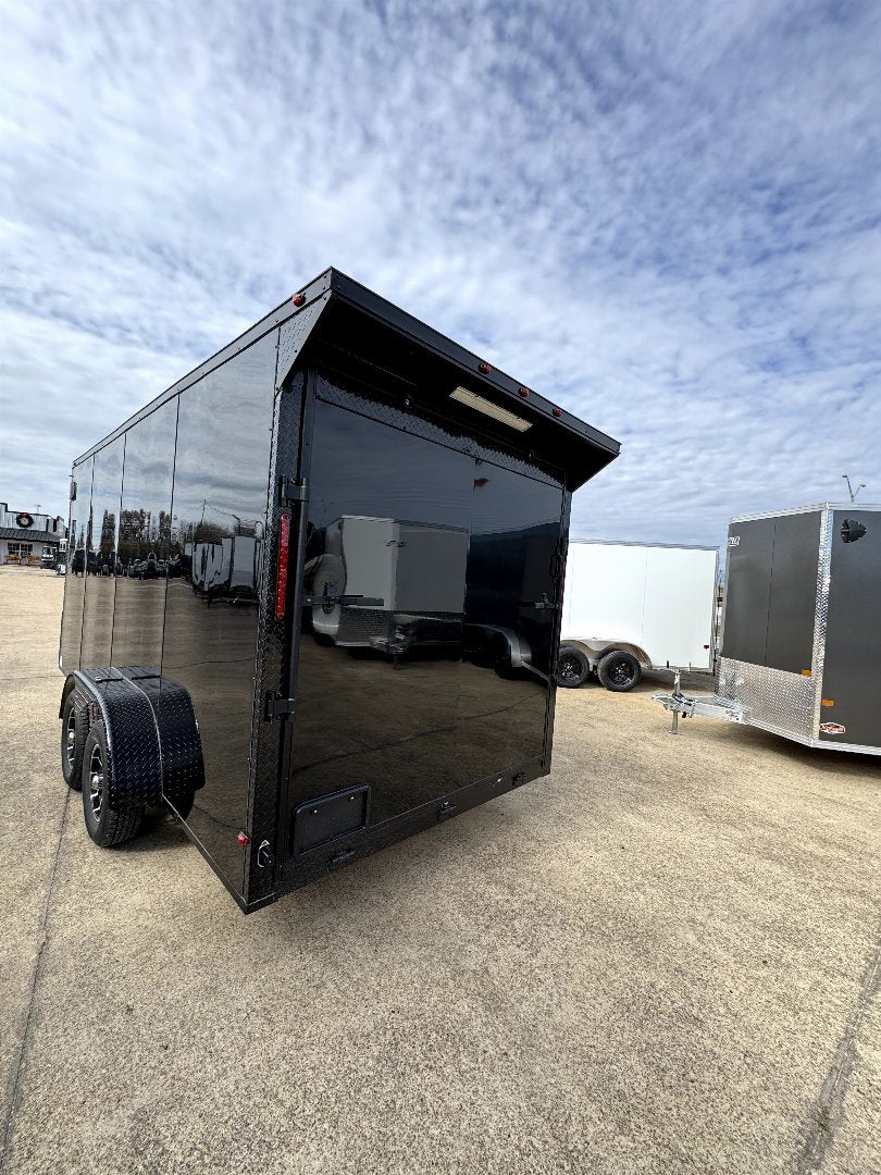 2024 7x16 Black Tandem Cargo / Enclosed Trailer