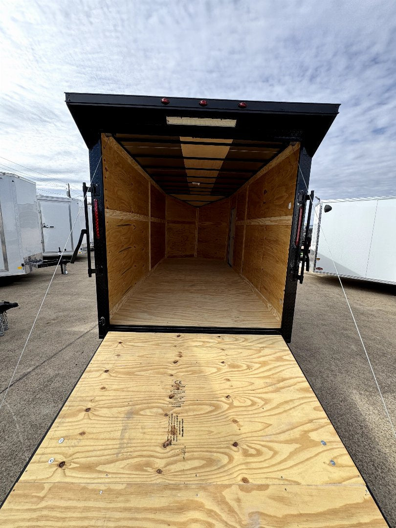 2024 7x16 Black Tandem Cargo / Enclosed Trailer