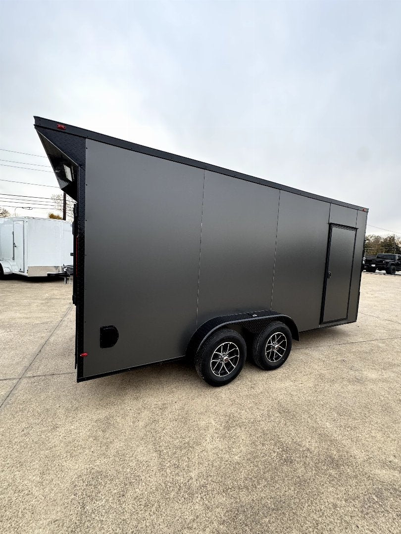 2024 7X16 Charcoal Tandem Cargo / Enclosed Trailer