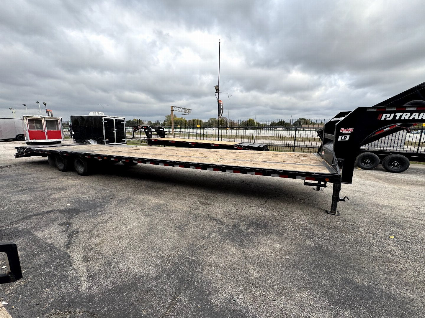 2023 Used PJ Trailers 102x35 + 5 Mega Ramp Flatbed Trailer