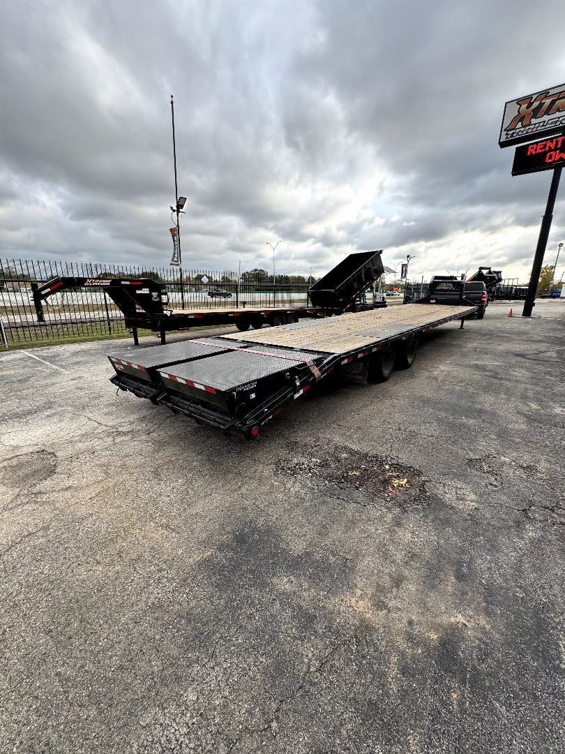 2023 Used PJ Trailers 102x35 + 5 Mega Ramp Flatbed Trailer