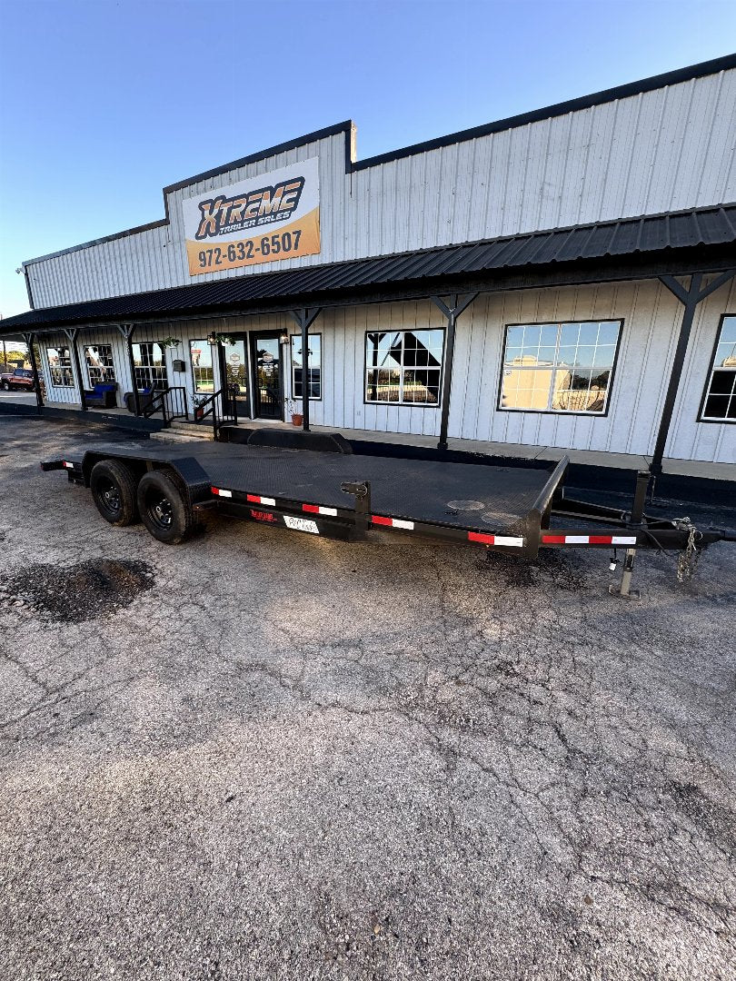 2024 Used 102x20 Steel Deck Car Hauler trailer with 5,200lbs axles