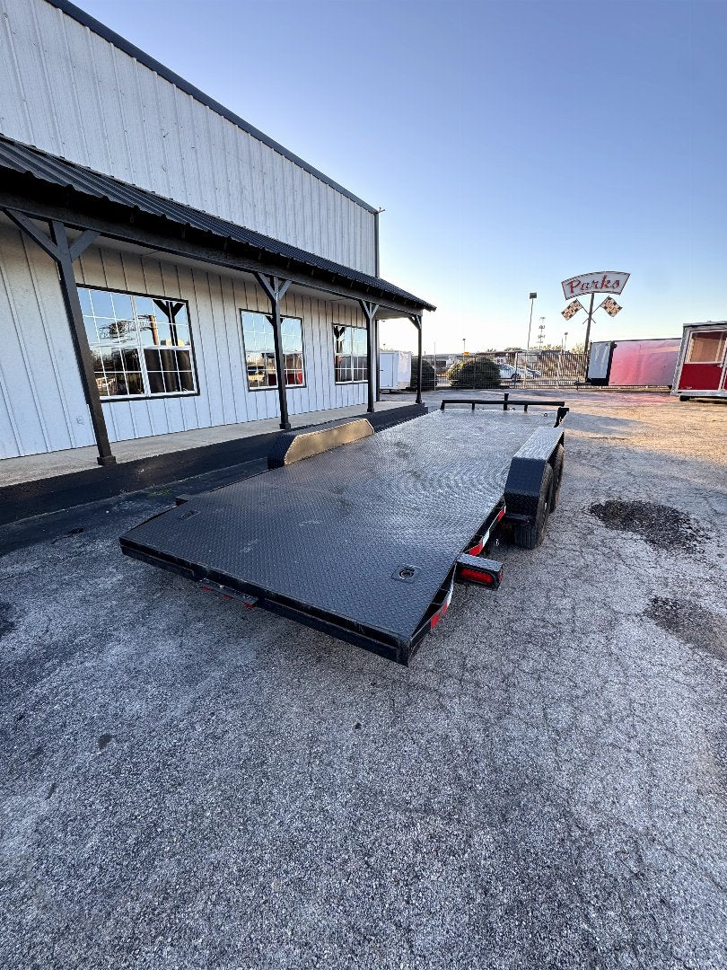 2024 Used 102x20 Steel Deck Car Hauler trailer with 5,200lbs axles