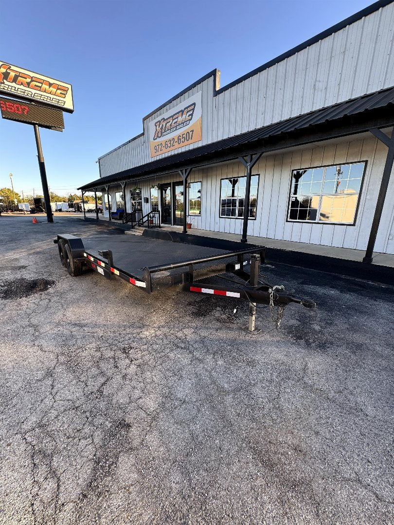 2024 Used 102x20 Steel Deck Car Hauler trailer with 5,200lbs axles