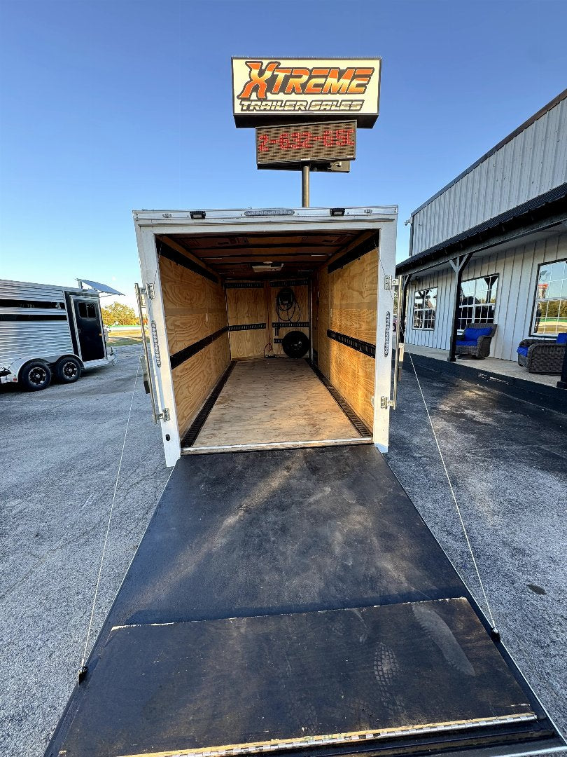 2024 Used 7x16 White Continental Cargo Cargo / Enclosed Trailer